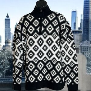 Abbott Elementary Sweater 3/4 Zip Up Mock Neck Long‎ Sleeve XL New